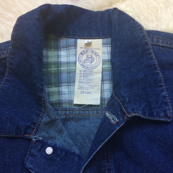 Denim and flannel plaid jumpsuit - Picture 4 of 10